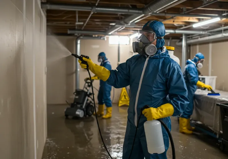 Basement Sanitization and Antimicrobial Treatment process in West Haven, CT