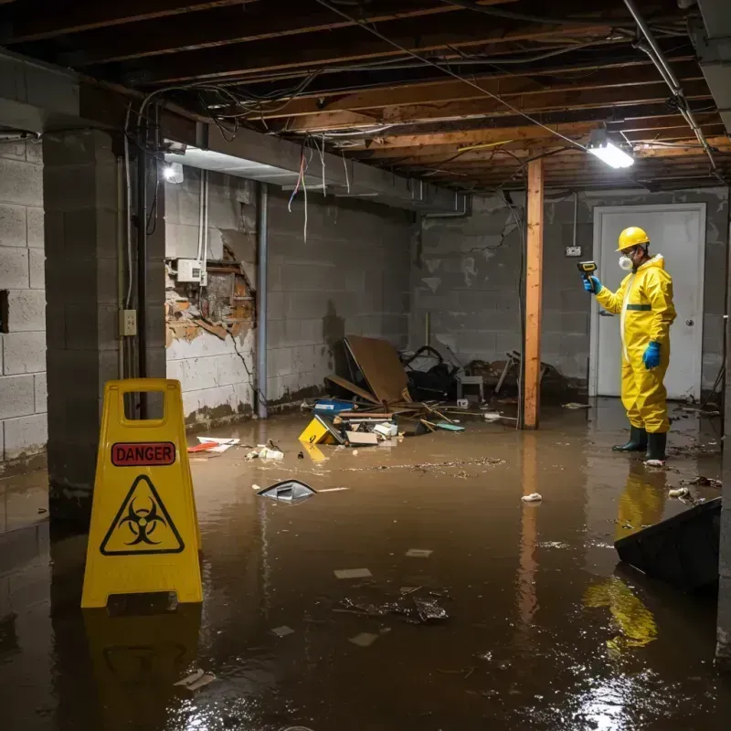 Flooded Basement Electrical Hazard in West Haven, CT Property