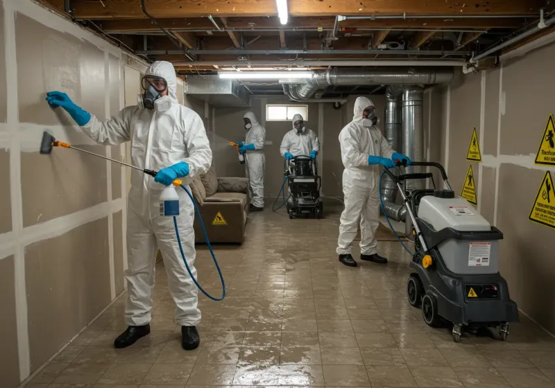 Basement Moisture Removal and Structural Drying process in West Haven, CT